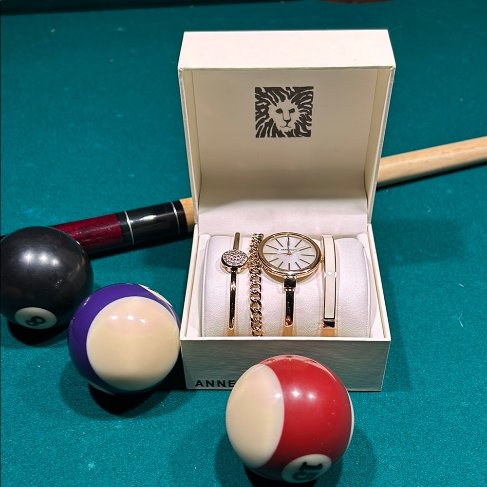 Anne Klein Gold-Tone Women's Watch Set